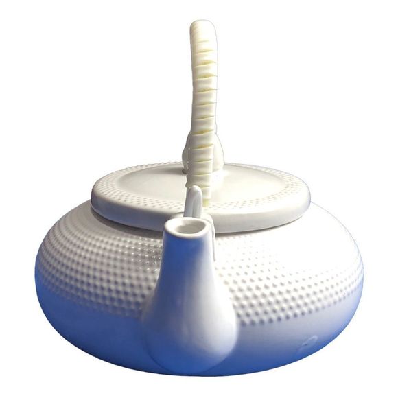 4/$45 | White Ceramic Tea Pot with Lid - Picture 3 of 9